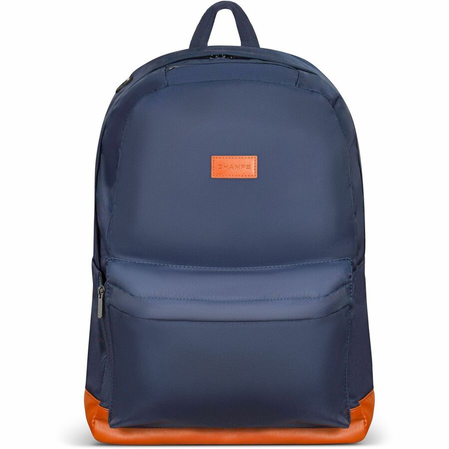 Champs Vintage Carrying Case (Backpack) for 11" to 15.6" Water Bottle, Notebook, Tablet, Glasses, Earphone, Travel - Navy
