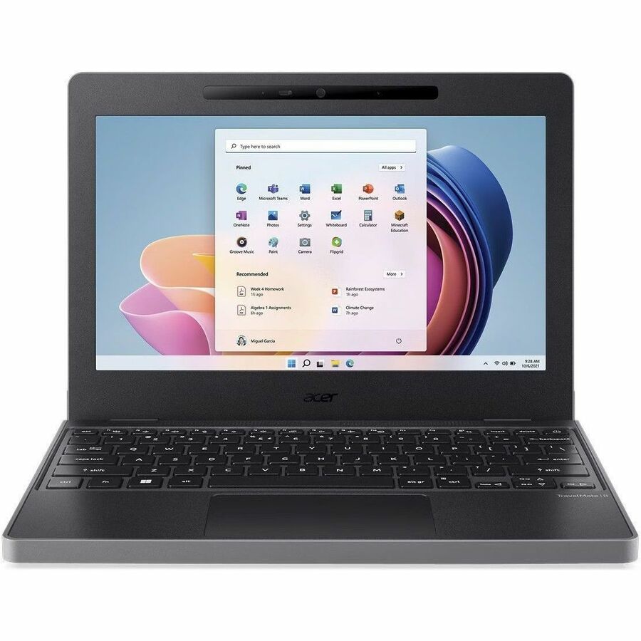 Acer TravelMate B3 11 TMB311-34T TMB311-34T-P4RD 11.6" Touchscreen Notebook - Full HD - 60 Hz - Intel N250 - 8 GB - 128 GB SSD - English Keyboard - Black