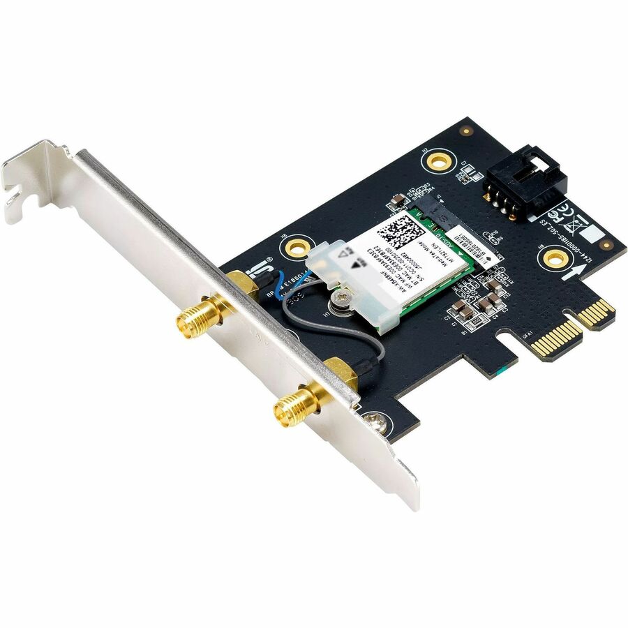 Asus PCE-BE6500 IEEE 802.11be Bluetooth 5.4 Tri Band Wi-Fi/Bluetooth Combo Adapter for Desktop Computer, Motherboard -TAA-compliant