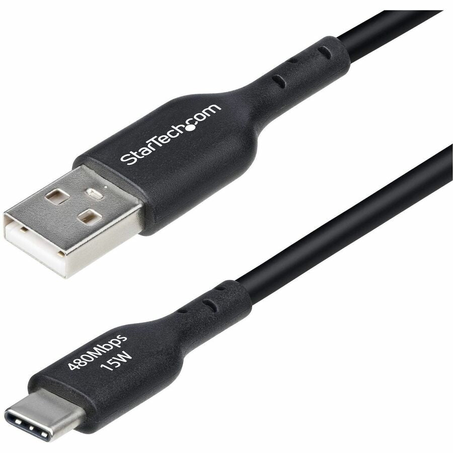 StarTech 10-Pack 6ft (1.8m) USB-A to USB-C Charging Cable, Charge & Sync, 3A, USB 2.0, TPE Jacket - Black USB Charging Cord