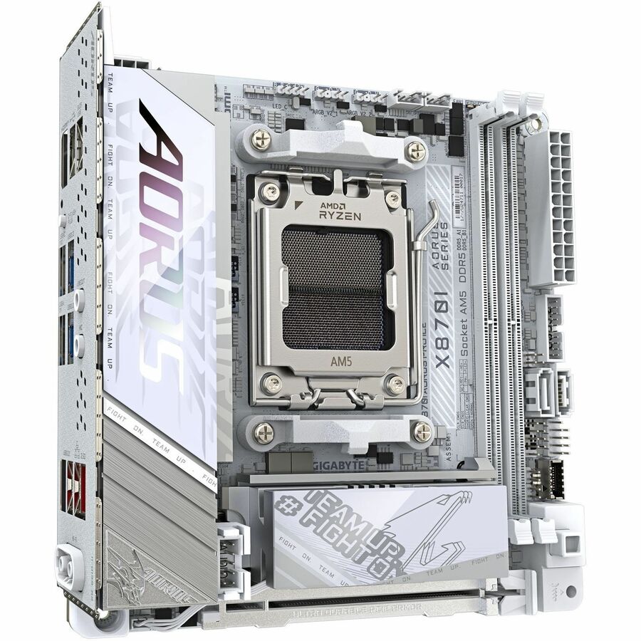 GIGABYTE Ultra Durable X870I AORUS PRO ICE Gaming Desktop Motherboard - AMD X870 Chipset - Socket AM5 - Mini ITX