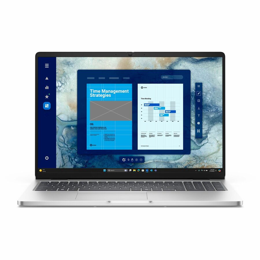 Dell Pro 16 PC16250 16" Notebook - Full HD Plus - 60 Hz - Intel Core Ultra 5 235U - vPro Technology - 16 GB - 512 GB SSD - English (US) Keyboard - Platinum Silver