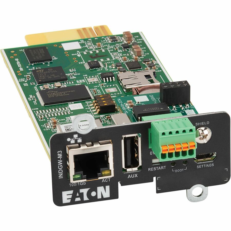 Eaton Cybersecure Gigabit Industrial Gateway Card for UPS and PDU, UL 2900-1 and IEC 62443-4-2 Certified