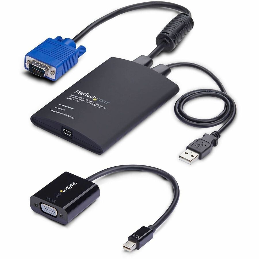 StarTech Portable Laptop Crash Cart Adapter, USB/VGA/Mini DisplayPort KVM Console, File Transfer/Video Capture, TAA
