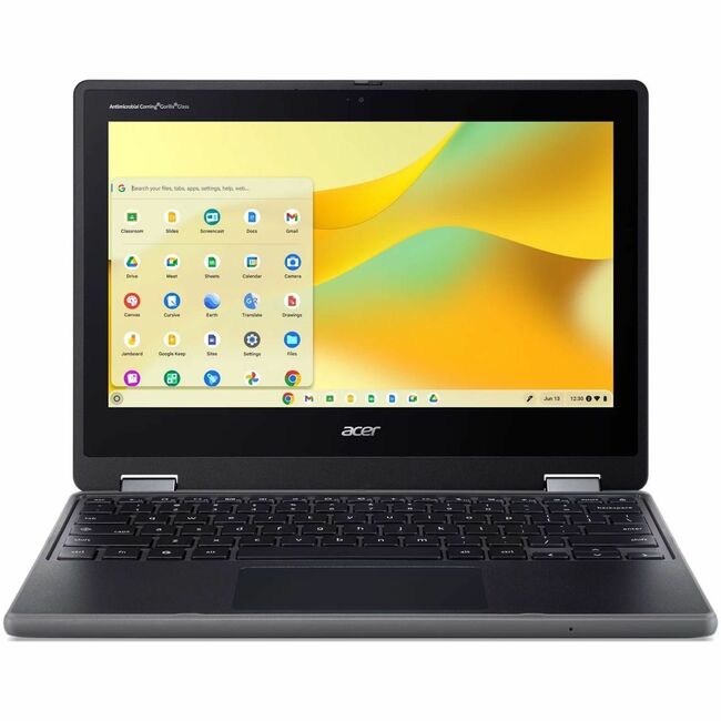 Acer Chromebook Spin 511 R757TN R757TN-C5TS 11.6" Touchscreen Rugged Convertible 2 in 1 Chromebook - HD - 60 Hz - Intel N150 - 8 GB - 64 GB Flash Memory - English (US) Keyboard - Black