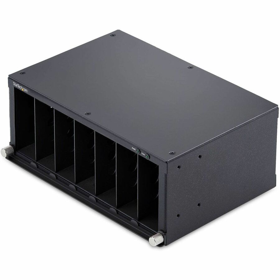 StarTech 7-Slot Unmanaged Media Converter Chassis, 10in Rackmount for MCM Media Converter Series, Active Cooling, TAA Compliant
