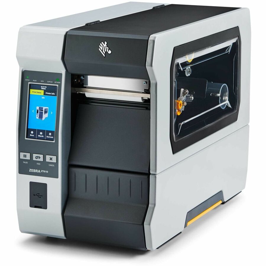 Zebra ZT610 Industrial, Manufacturing, Transportation & Logistic, Retail, Healthcare, Laboratory, Pharmacy, Asset Tracking, Distribution Center, Packaging Label Thermal Transfer Printer - Monochrome - Gigabit Ethernet - USB - USB Host - Serial - Bluetooth