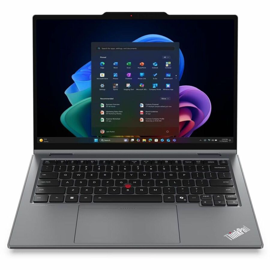 Lenovo ThinkPad X1 Gen 11 Aura Edition 21V9001BUS 14" Touchscreen Convertible Copilot+ PC 2 in 1 Notebook - WUXGA - Intel Core Ultra 7 3rd Gen 365 - 32 GB - 512 GB PCI Express 4.0 SSD - English (US) Keyboard - Gray