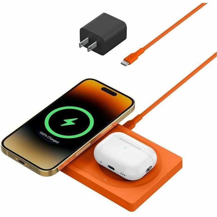 Belkin BoostCharge Pro 2-in-1 Wireless Charging Pad with Official MagSafe Charging 15W