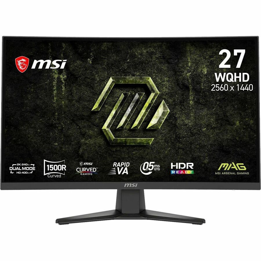 MSI MAG 275CQDF X24 - Gaming Monitor - 27" Rapid VA WQHD 400Hz Display - HDMI - DisplayPort
