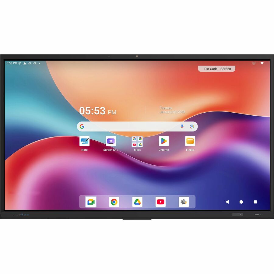 Innex EU86 Plus 86" 4K UHD Interactive Display - Google EDLA - Built-in 48MP AI Camera & Mic Array - Wireless Screen Share - Android 15 - 60W Soundbar