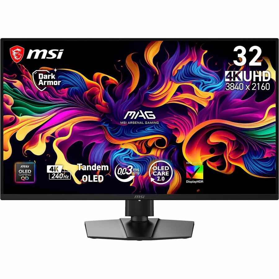 MSI MAG 321UP QD-OLED X24 32" Class 4K UHD Gaming OLED Monitor - 16:9 - Metallic Black