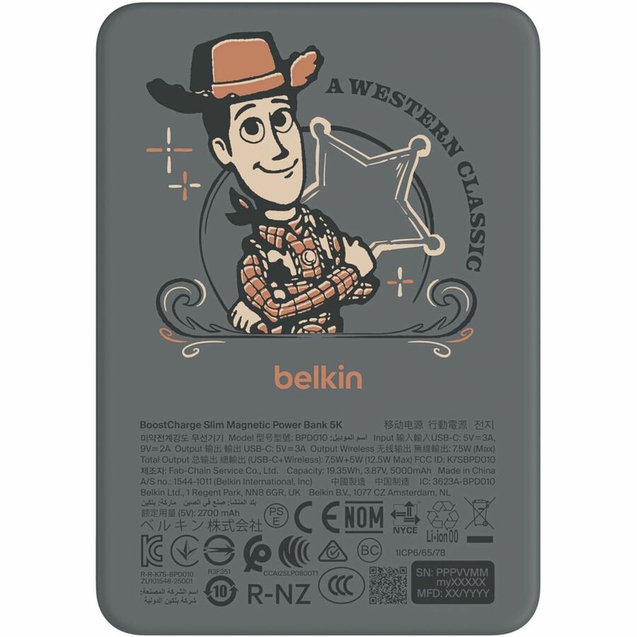 Belkin BoostCharge Slim Magnetic Power Bank 5K, Toy Story 5