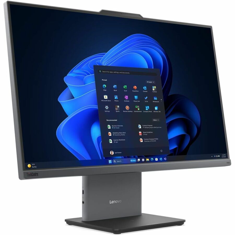 Lenovo ThinkCentre neo 50a 24 Gen 6 LNL 13QH0033US All-in-One Computer - Intel Core Ultra 7 Series 2 256V - 16 GB - 512 GB PCI Express 4.0 SSD - 23.8" Full HD - Desktop - Luna Gray