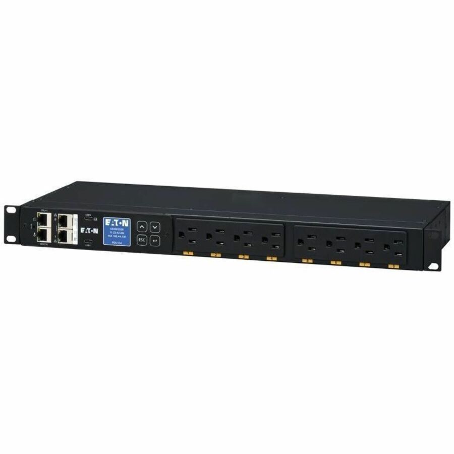 SINGLE-PHASE METERED INPUT RACK PDU G4, 120V, 8 NEMA 5-15R OUTLETS, 12A, 1.4KW,