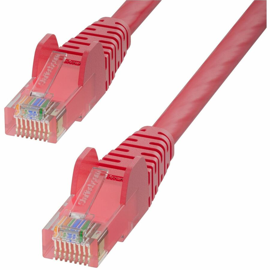 StarTech 100ft Red Cat6 Ethernet Cable, Snagless RJ45, UTP, 24AWG Bare Copper Wire, Network Patch Cord