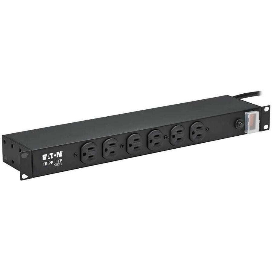 Tripp Lite by Eaton 1U Rack-Mount Power Strip 120V 15A 5-15P 12 Outlets (6 Front-Facing 6-Rear-Facing) 15 ft. (4.57 m) Cord