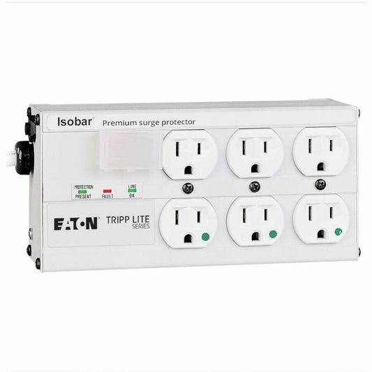 Eaton Tripp Lite Series Isobar Hospital-Grade 6-Outlet Surge Protector, 15 ft. (4.57 m) Cord, 3330 Joules, LEDs, UL 1363, Not For Patient-Care Vicinities
