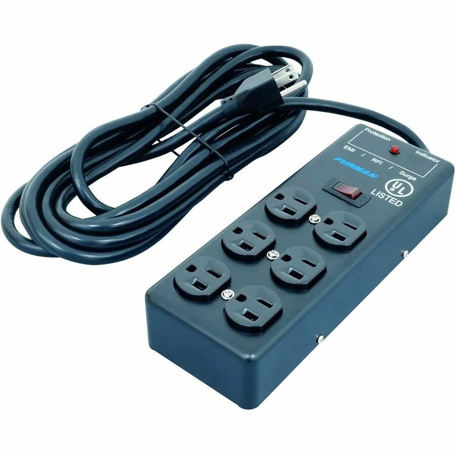 Furman Pro Plugs SS-6B 6-Outlet Power Conditioner Block with Surge Protection & EMI/RFI Filtration