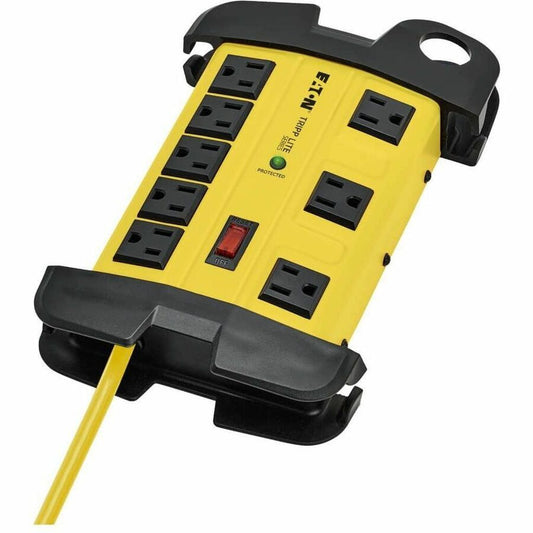 Eaton Tripp Lite Series Protect It! 8-Outlet Industrial Safety Surge Protector, 12 ft. Cord, 1500 Joules, Cord Wrap, Hang Holes