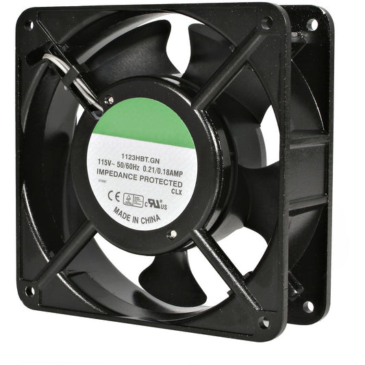 StarTech 120mm Axial Rack Muffin Fan for Server Cabinet, 115V, AC Cooling, Low Noise & Quiet PC Computer Case Fan