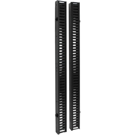 Tripp Lite by Eaton SmartRack 6 ft. (1.83 m) Vertical Cable Manager - Double finger duct with cover & toolless mounting