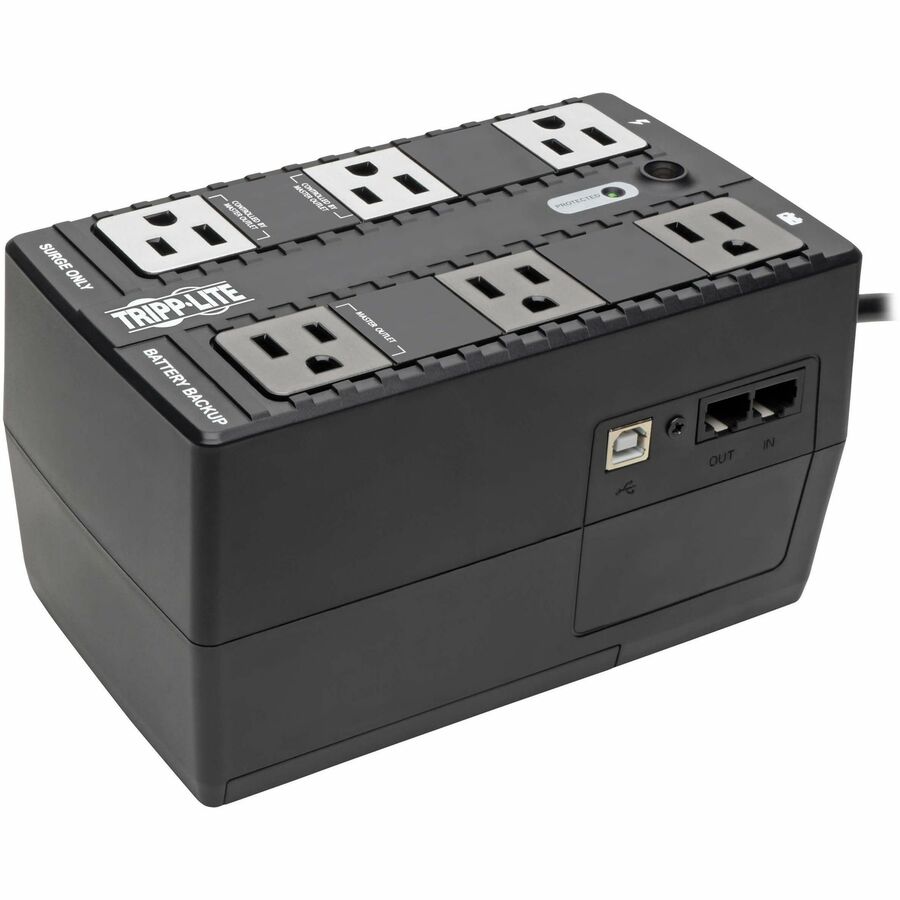 Eaton Tripp Lite Series 350VA 210W Standby UPS - 6 NEMA 5-15R Outlets, 120V, 50/60 Hz, 5-15P Plug, ENERGY STAR, Desktop/Wall