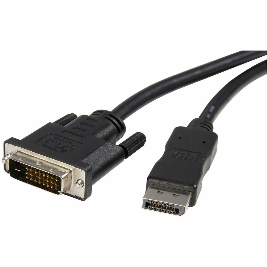 StarTech 10ft (3m) DisplayPort to DVI Cable, DisplayPort to DVI-D Adapter/Converter Cable, 1080p Video, DP 1.2 to DVI Monitor Cable