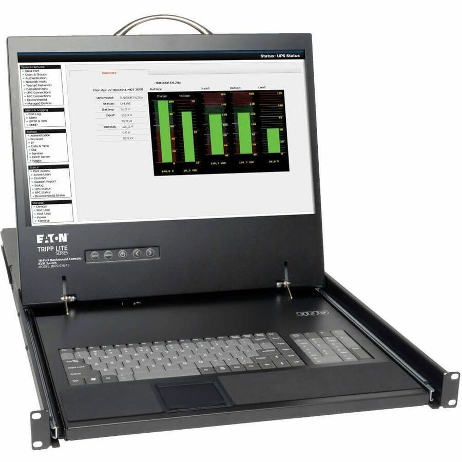 Tripp Lite by Eaton NetCommander 16-Port Cat5 1U Rack-Mount Console KVM Switch with 19-in. LCD