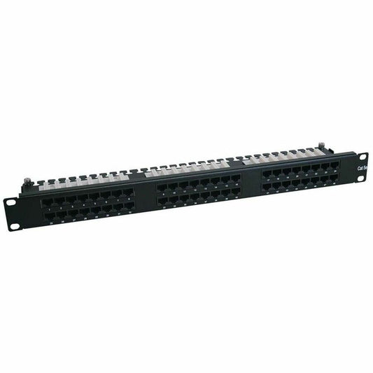 Tripp Lite by Eaton 48-Port 1U Rack-Mount Cat6/Cat5 High Density 110 Patch Panel 568B RJ45 Ethernet TAA