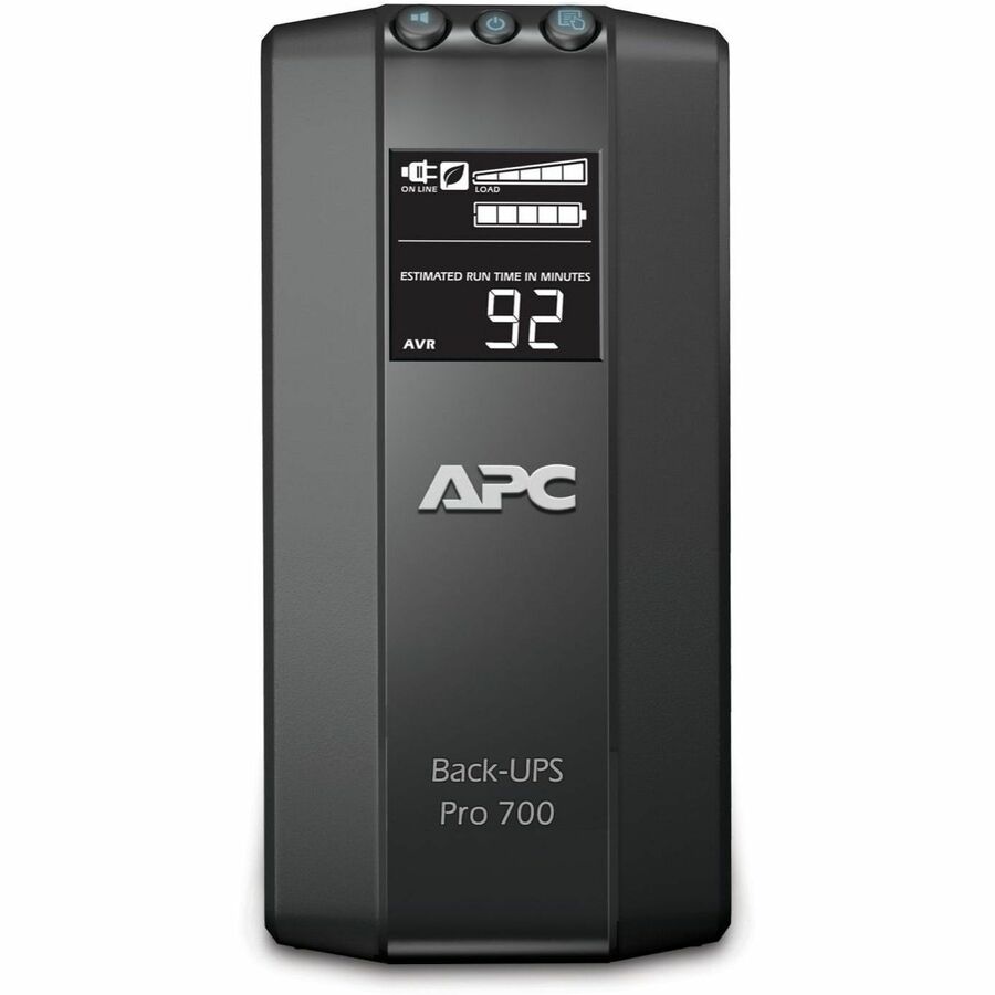 APC Back-UPS Pro, 700VA/420W, Tower, 120V, 6x NEMA 5-15R outlets, AVR, LCD, User Replaceable Battery