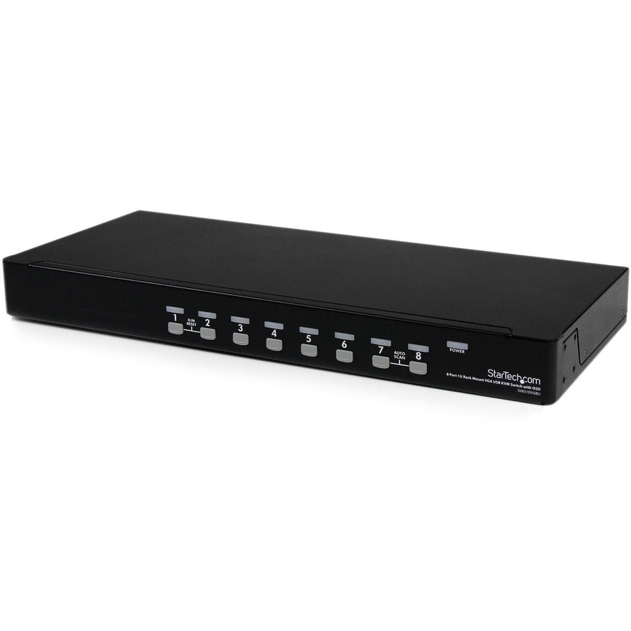 StarTech 8 Port 1U Rackmount USB KVM Switch with OSD, TAA