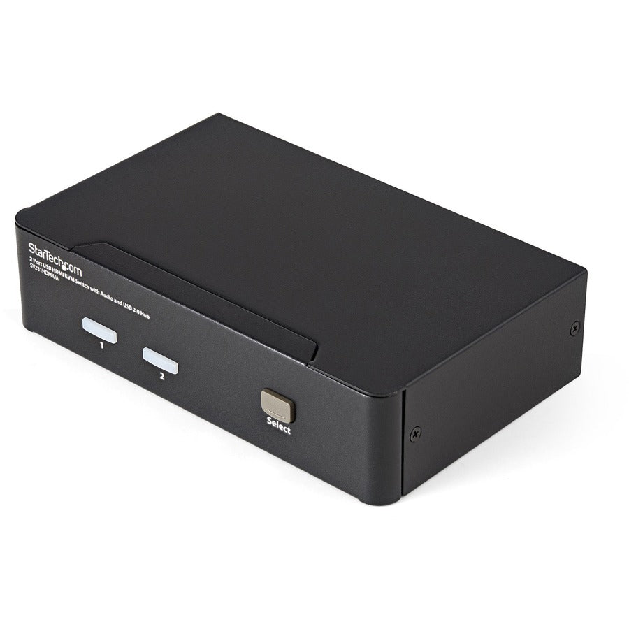 StarTech 2 Port USB HDMI KVM Switch w/ Audio & USB 2.0 Hub, TAA