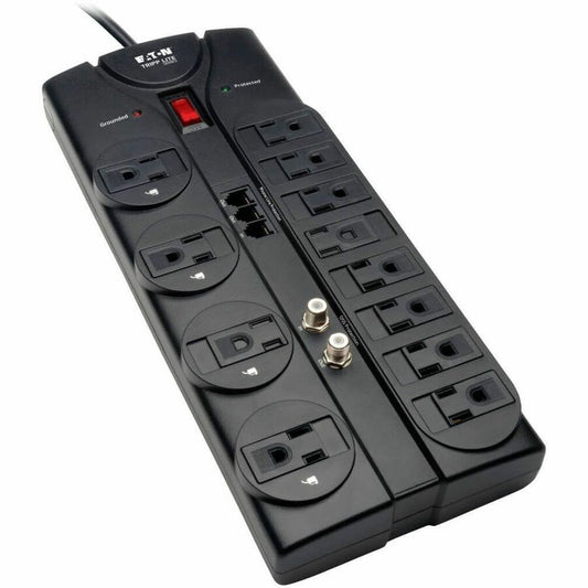 Tripp Lite by Eaton Protect It! 12-Outlet Surge Protector 8 ft. (2.43 m) Cord 2880 Joules Tel/Modem/Coaxial Protection