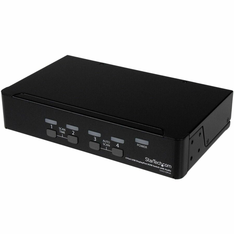 StarTech 4 Port USB DisplayPort KVM Switch with Audio, TAA