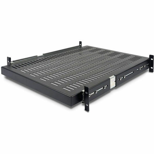 StarTech 2U 20 to 30in Adjustable Mounting Depth Vented Sliding Rack Mount Shelf - 50lbs / 22.7kg - 24in Deep