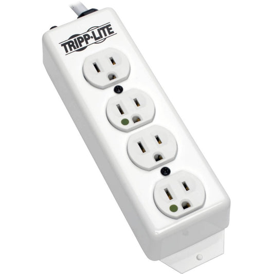 Tripp Lite by Eaton Safe-IT Medical-Grade Power Strip UL 1363 4 Hospital-Grade Outlets Antimicrobial 15 ft. (4.57 m) Cord