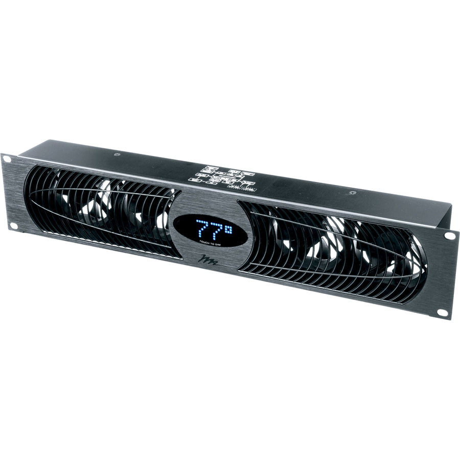 Middle Atlantic 100 CFM Fan Panel with Display - 27dB - Anodized