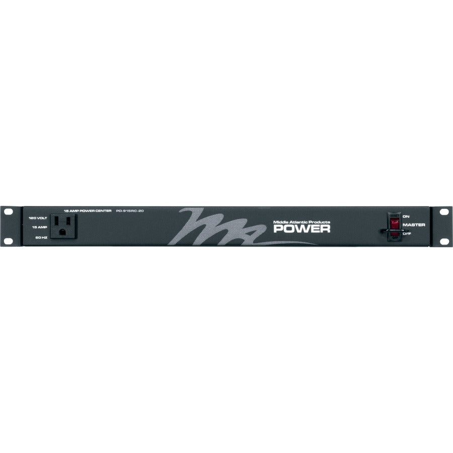 Middle Atlantic PD Slim High-Density 15 Amp Vertical Power Strip - 20ft Power Cord - Basic Surge Protection