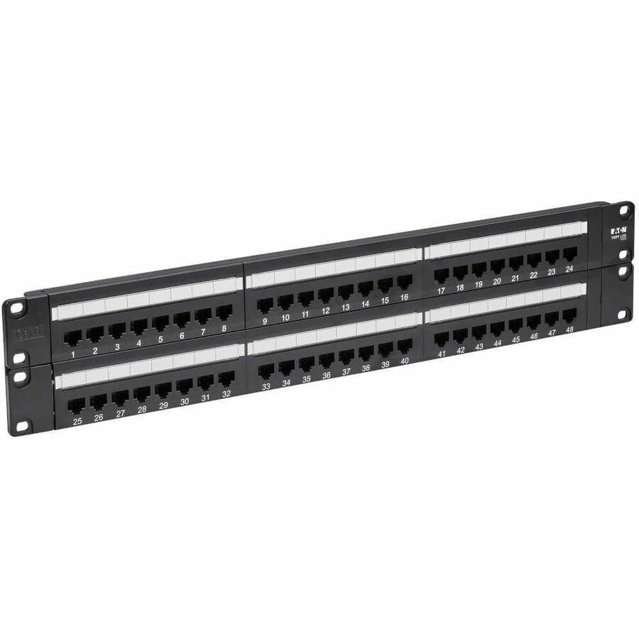 Tripp Lite by Eaton 48-Port Cat6 Cat5 Patch Panel Rackmount 110 Punch Down RJ45 Ethernet 1URM 568B
