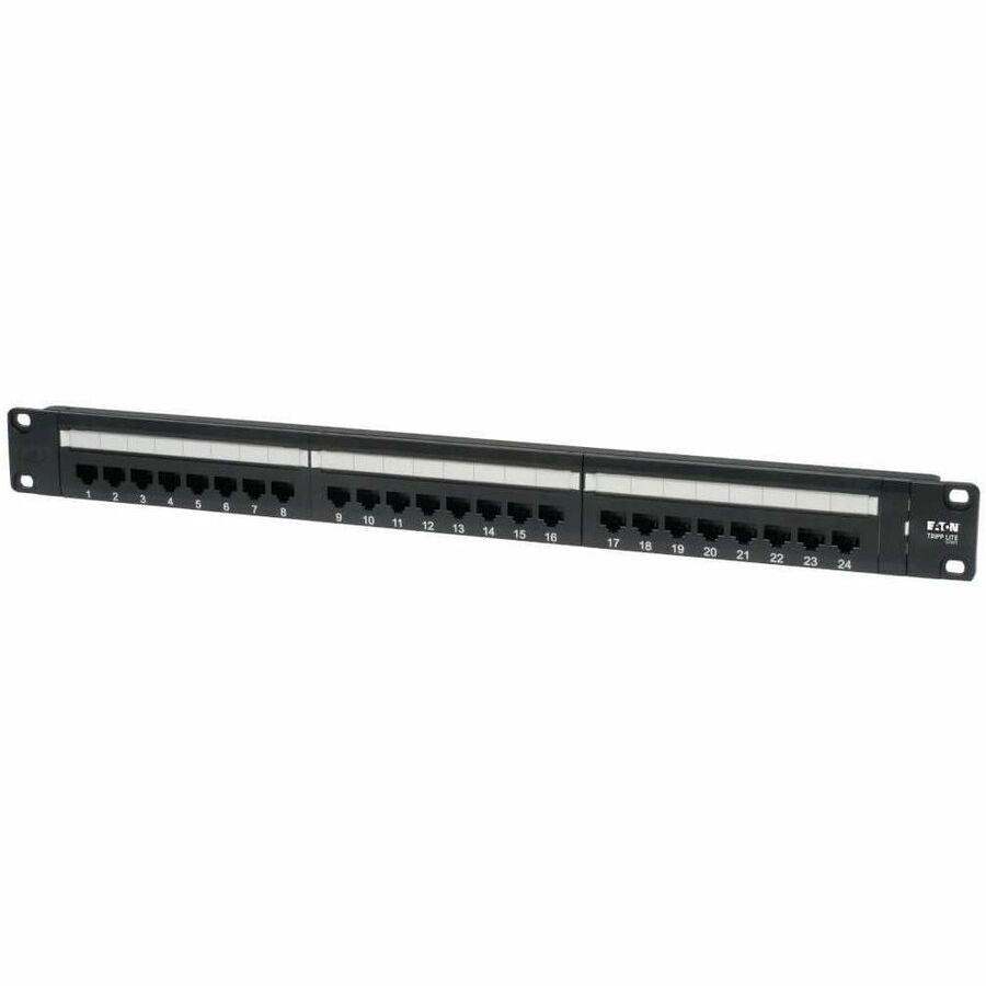 Tripp Lite by Eaton 24-Port Cat6 Cat5 Patch Panel Rackmount 110 Punch Down RJ45 Ethernet 1URM