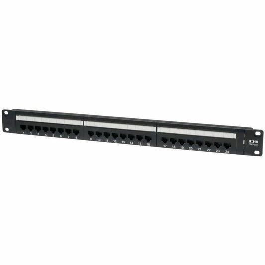 Tripp Lite by Eaton 24-Port Cat6 Cat5 Patch Panel Rackmount 110 Punch Down RJ45 Ethernet 1URM