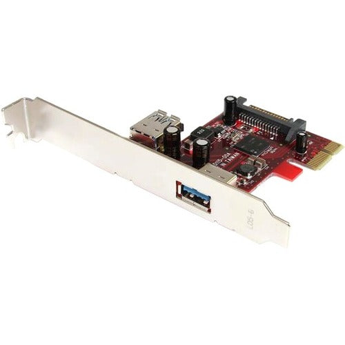 StarTech 2 port PCI Express SuperSpeed USB 3.0 Card with UASP Support, 5Gbps, 1 Internal 1 External, TAA