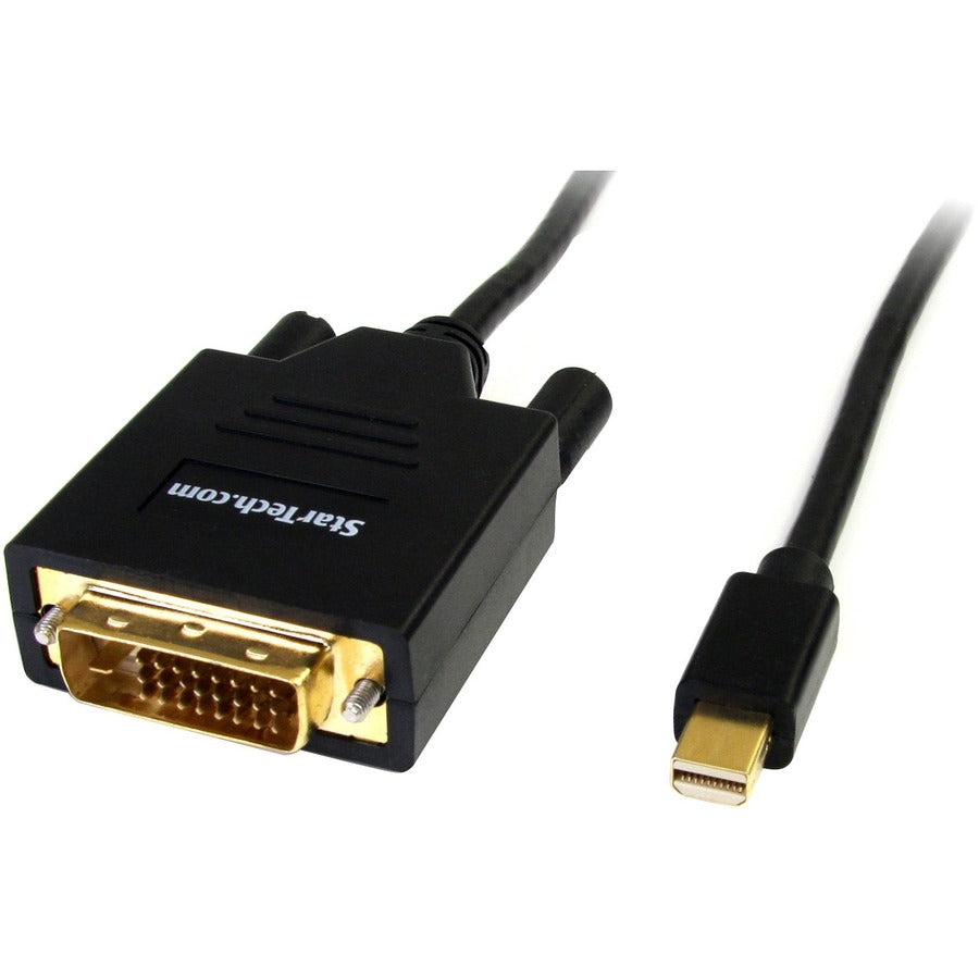 StarTech 6ft Mini DisplayPort to DVI Cable, Mini DP to DVI-D Adapter/Converter Cable, 1080p Video, mDP 1.2 to DVI Monitor/Display