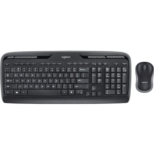 Logitech MK320 Wireless Keyboard and Mouse Combo for Windows, 2.4 GHz Wireless with a Nano USB-Receiver, Portable Mouse, Multimedia Keys