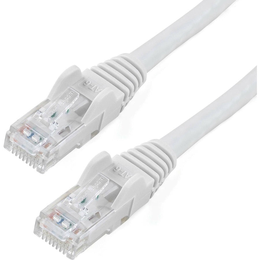 StarTech 100ft CAT6 Ethernet Cable - White Snagless Gigabit - 100W PoE UTP 250Mhz Category 6 Patch Cord UL Certified Wiring/TIA
