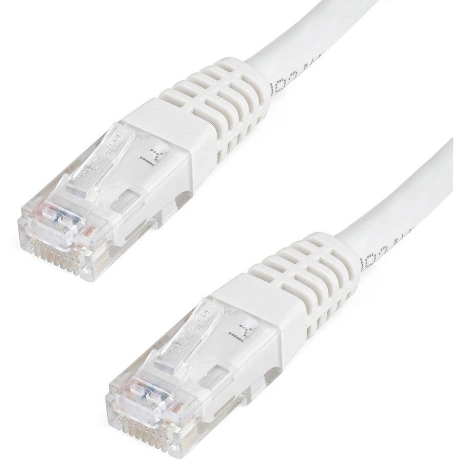 StarTech 100ft CAT6 Ethernet Cable - White Molded Gigabit - 100W PoE UTP 250Mhz - Category 6 Patch Cord UL Certified Wiring/TIA