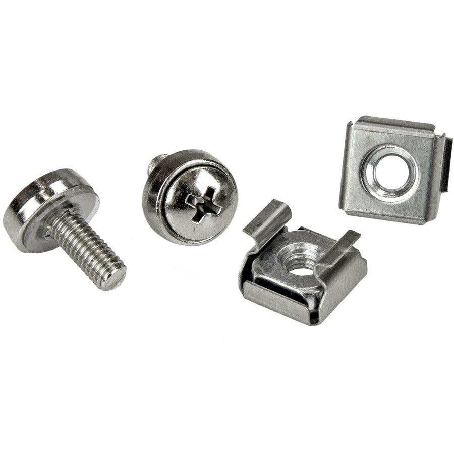 StarTech 100 Pkg M5 Mounting Screws and Cage Nuts for Server Rack Cabinet, TAA