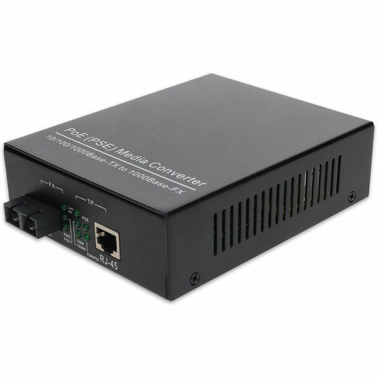 AddOn 10/100/1000Base-TX(RJ-45) to 1000Base-SX(SC) MMF 850nm 550m POE Media Converter