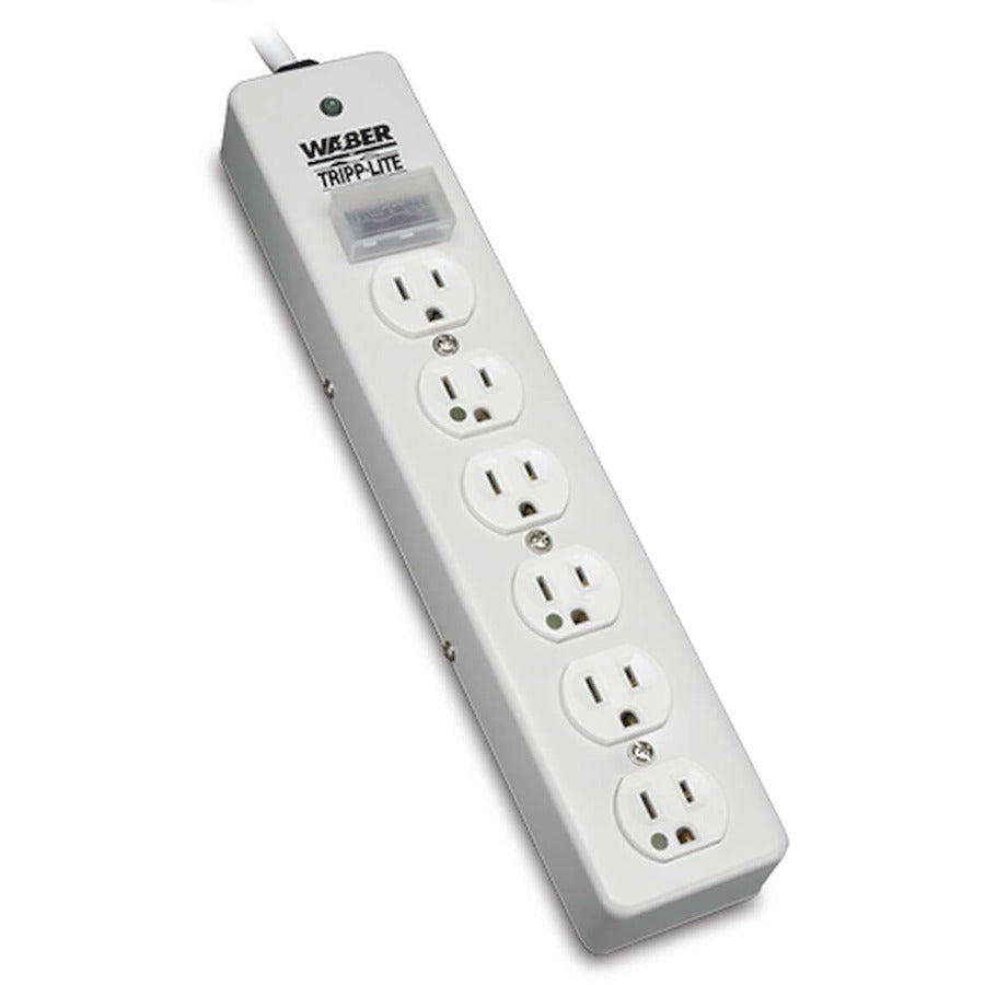 Tripp Lite by Eaton Hospital-Grade Surge Protector with 6 Hospital-Grade Outlets 6 ft. (1.83 m) Cord 1050 Joules UL 1363 Not for Patient-Care Rooms